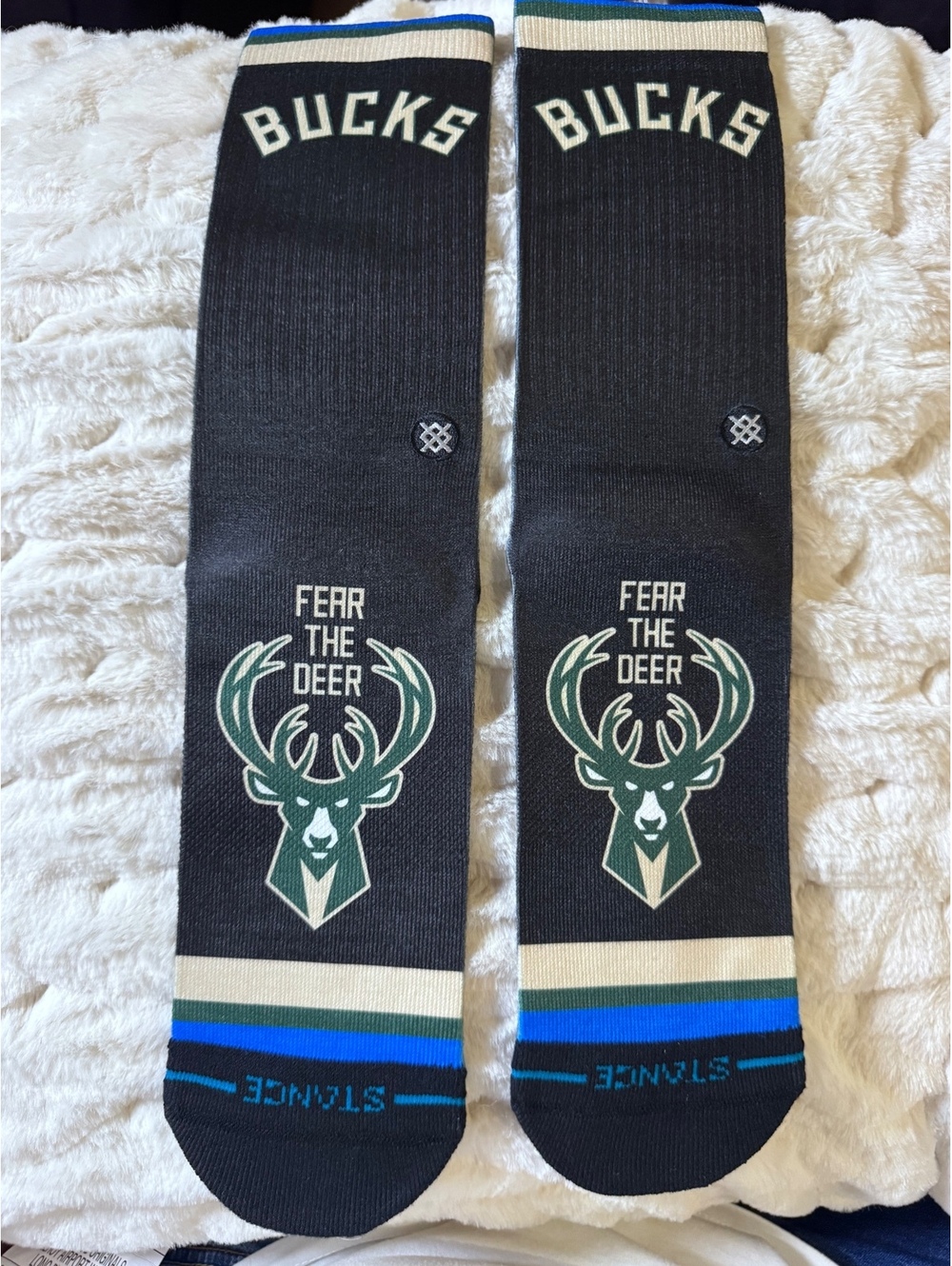 Stance Milwaukee Bucks Fear The Deer Men's Athletic Socks- NEW Factory Seconds